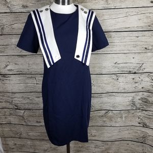 E. Land Navy Sailor Dress. 160/84APit to pit approx:  18 inches Right shoulde